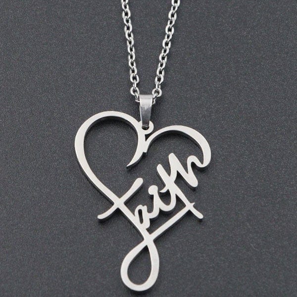 Mariah Faith Heart Necklace