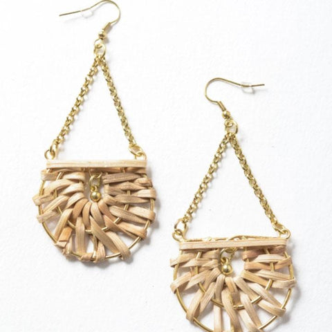 Alaiah Woven Gold Drop Earrings